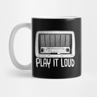 Retro Radio Music, Play it Loud, Vintage Radio Mug